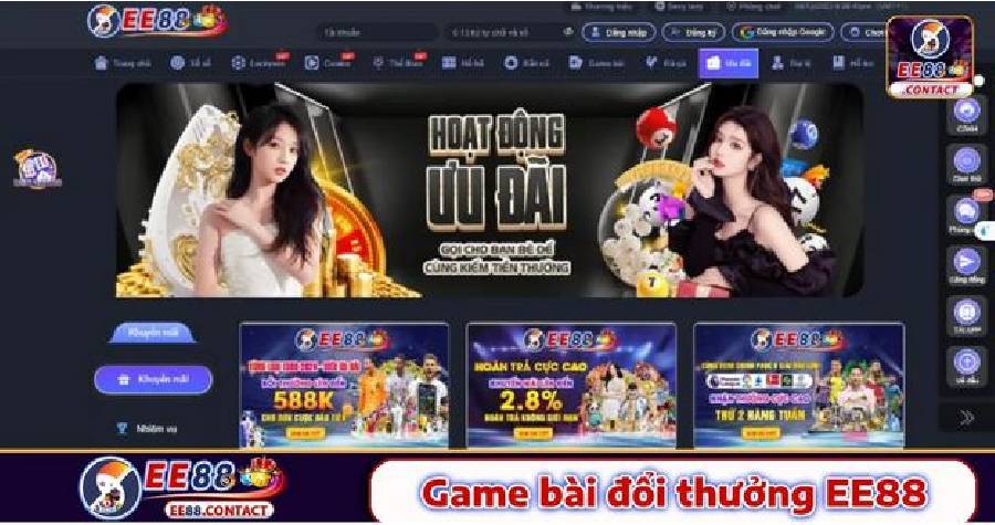 Game bài Ee88, hướng dẫn tham gia và các ưu đãi độc quyền