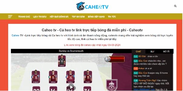 Caheo TV - Nguồn cung cấp link xem bóng đá uy tín nhất - Ảnh 1