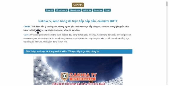 Cakhia TV - Trang xem bóng đá sở hữu nhiều tính năng ưu việt - Ảnh 1