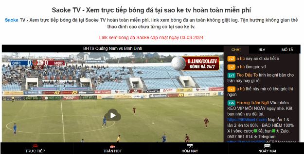 3 Bước nhanh truy cập xem trực tiếp bóng đá tại Saoke TV - Ảnh 2